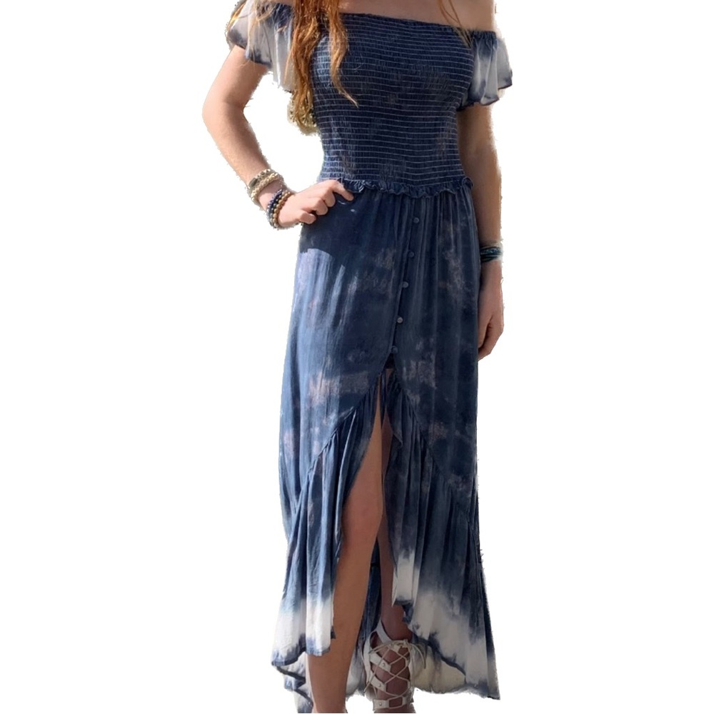 Surf Gypsy Women’s High-Low Off The Shoulder Dress